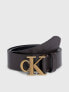 Фото #1 товара Calvin Klein Jeans Leather Logo Belt in Bitter Brown