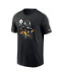 Фото #3 товара Men's Kenny Pickett Black Pittsburgh Steelers Player Graphic T-shirt