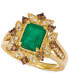 ფოტო #1 პროდუქტის Costa Smeralda Emerald (1-1/5 ct. t.w.) & Diamond (1/2 ct. t.w.) Ring set in 14k Gold