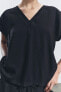 ZW COLLECTION FLOWING V-NECK TOP