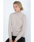 Фото #2 товара Women's 100% Pure Cashmere Long Sleeve Turtleneck Pullover Sweater