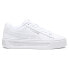 Puma Smash V3 Imprints Embossed Floral Platform Womens White Sneakers Casual Sh
