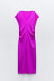 Фото #7 товара Кружевное платье из струящейся ткани со сборками ZARA