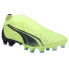 Puma Ultra Match Firm GroundAg Soccer Cleats Mens Yellow Sneakers Athletic Shoes