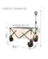Фото #3 товара Folding Wagon, Heavy Duty Utility Beach Wagon Cart for Sand with Big Wheels, Adjustable Handle&Drink Holders for Shopping, Camping,Garden and Outdoor