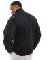 Jack & Jones half zip with chest print in black