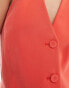 Mango backless halter waistcoat in red