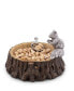 Designs Aluminum Standing Squirrel on Log Nut Bowl