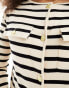 Фото #6 товара Mango stripe cardigan in off white