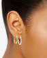 ფოტო #2 პროდუქტის 2-Pc. Set Textured Small Hoop Earrings in Sterling Silver & 18k Gold-Plate, 20mm
