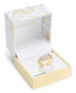 ფოტო #3 პროდუქტის Gold-Tone Pavé & Baguette Crystal Triple-Row Ring, Created for Macy's