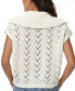 ფოტო #4 პროდუქტის Women's Sailor-Collar Crochet Pullover Top