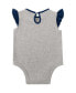 Girls Newborn Heather Gray Notre Dame Fighting Irish All Dolled Up Bodysuit, Skirt and Bootie Set