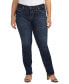 Фото #1 товара Джинсы прямого кроя Silver Jeans Co. Suki Plus Size Mid Rise