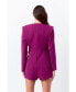 Women's Drapped V-neckline Blazer Romper