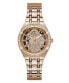 Фото #1 товара Guess Damen Armbanduhr Allara Multifunktion skeleton Rosegold GW0604L3