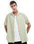 Фото #2 товара ASOS DESIGN relaxed revere shirt with back print in sage green