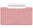 Фото #11 товара Logitech Keys-To-Go - Nordic - 1.7 cm - 1.2 mm - Apple - iPad - iPhone - Apple TV - Pink