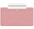 Logitech Keys-To-Go - German - 1.7 cm - 1.2 mm - Apple - iPad - iPhone - Apple TV - Pink