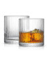Elle Ribbed Double Old Fashioned Glass, Set of 2