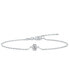 ფოტო #9 პროდუქტის Diamond Honeycomb Solitaire Chain Bracelet (1/5 ct. t.w.) in 14k White or Yellow Gold