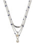 Фото #2 товара Lucky Brand silver-Tone Imitation Pearl Convertible Layered Pendant Necklace, 15-1/2" + 3" extender