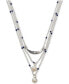 Silver-Tone Imitation Pearl Convertible Layered Pendant Necklace, 15-1/2" + 3" extender