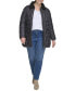 Plus Size Faux-Fur-Collar Quilted Coat