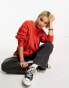 Фото #1 товара ASOS DESIGN open deconstructed jumper in red