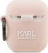 Фото #2 товара Karl Lagerfeld Etui Karl Lagerfeld KLA2RUNIKP Apple AirPods 2/1 cover różowy/pink Silicone Karl Head 3D