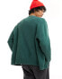 Vans havenwood knitted cardigan in dark green