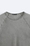 Vintage-effect ribbed t-shirt