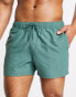 Фото #4 товара ASOS DESIGN 2 pack swim shorts in short length in dark green/purple SAVE