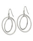 ფოტო #2 პროდუქტის Stainless Steel Polished Double Circle Dangle Earrings