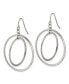 Stainless Steel Polished Double Circle Dangle Earrings