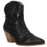 Фото #3 товара Matisse Harlow Rhinestone Snip Toe Cowboy Booties Womens Black Dress Boots HARLO