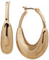 Фото #1 товара Medium Puffy Sculptural Elongated Hoop Earrings