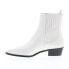 Фото #5 товара Bruno Magli Campo BW1CAMG8 Womens White Leather Slip On Chelsea Boots 9.5