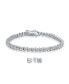 ფოტო #1 პროდუქტის Jewelry Set 15CTW CZ Round Solitaire Swirl S Wave Link Tennis Bracelet Stud Earrings For Women Sterling Silver Rhodium