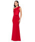 Фото #3 товара Women's Bow-Trimmed One-Shoulder Gown