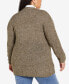 ფოტო #5 პროდუქტის Plus Size Amber Boucle Cardigan Sweater