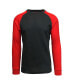 Men's Long Sleeve Thermal Shirt with Contrast Raglan Trim on Sleeves