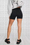 Air Ribbed Legging Shorts In Black Pamuk Polyester Biker Tayt Şort