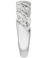 Кольцо Macy's Diamond 3-Row Band in 14k White Gold