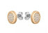 Charming bronze earrings with crystals 1580382