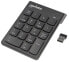 Manhattan Numeric Keypad - Wireless (2.4GHz) - USB-A Micro Receiver - 18 Full Size Keys - Black - Membrane Key Switches - Auto Power Management - Range 10m - AAA Battery (included) - Windows and Mac - Three Year Warranty - Blister - RF Wireless - 18 - Notebook/PC -