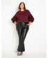 ფოტო #3 პროდუქტის Plus Size Combo Flounce Sleeve Sweatshirt