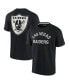 Фото #4 товара Men's and Women's Black Las Vegas Raiders Super Soft Short Sleeve T-shirt