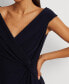 Фото #3 товара Women's Jersey Off-the-Shoulder Side-Slit Column Gown