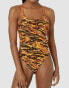 Фото #1 товара TYR Women's 238948 Black Orange Miramar Cutoutfit One-Piece Swimsuit Size 28